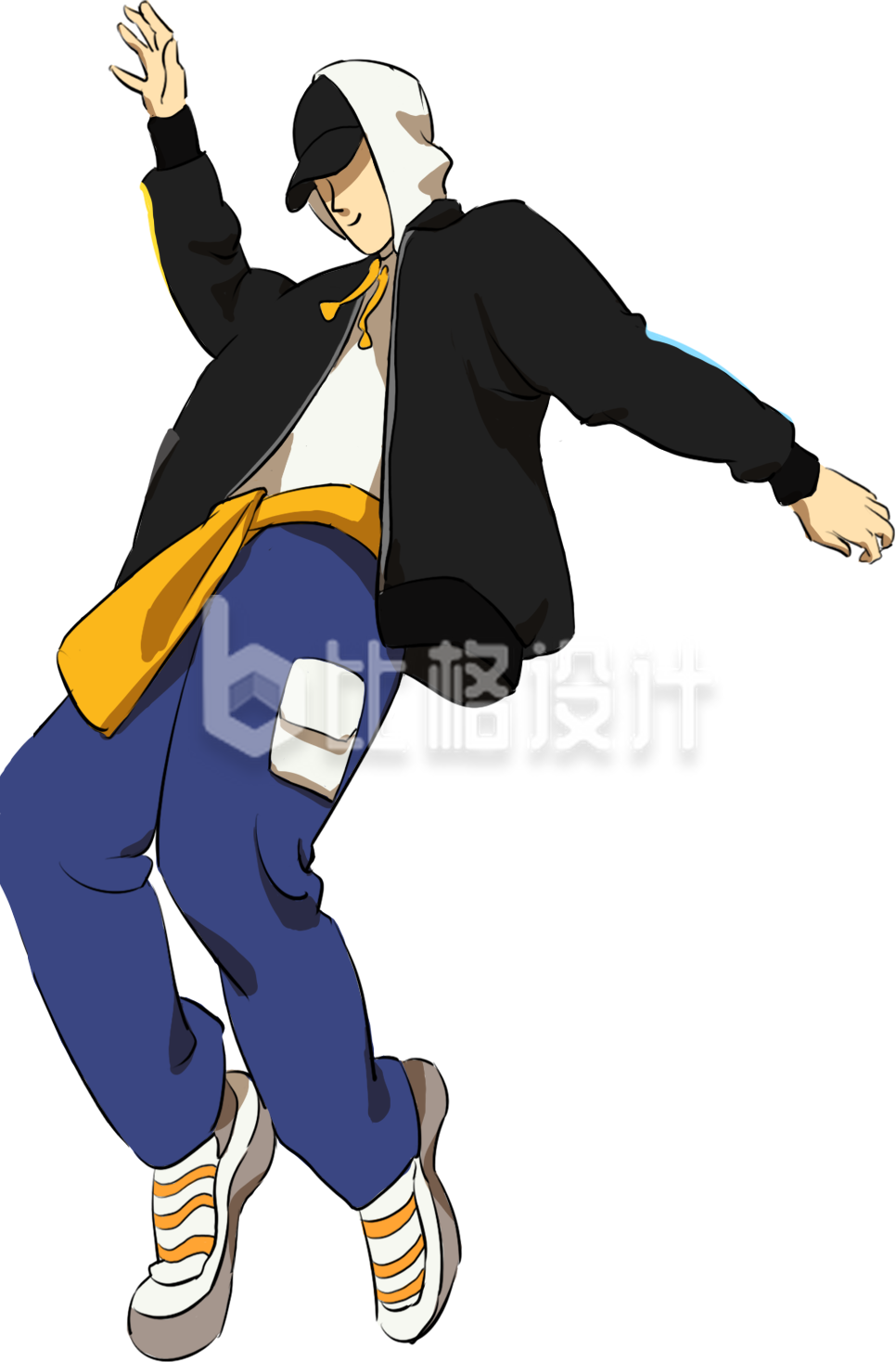 黑色男生街舞