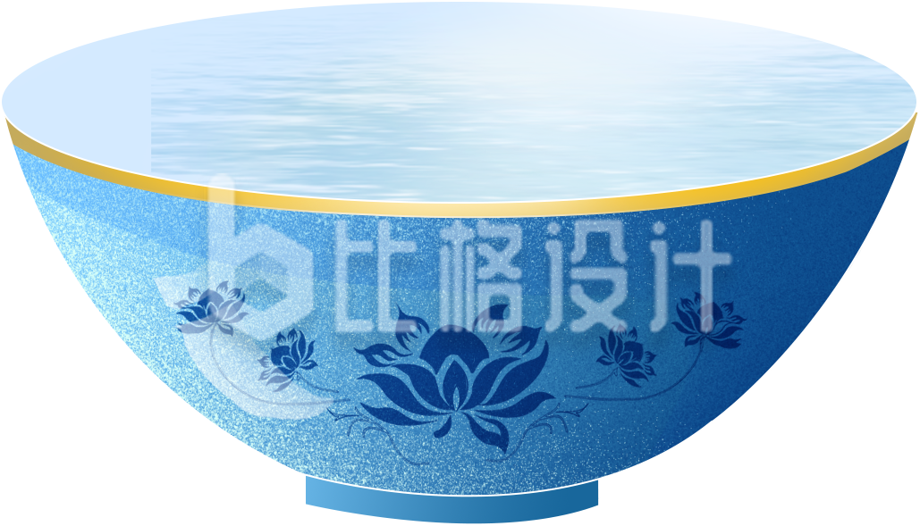 蓝色碗