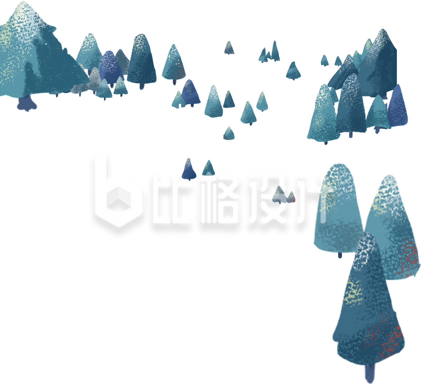 绿色大树森林