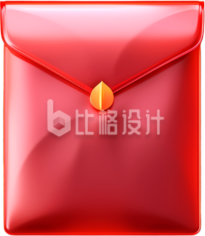 红色新年购物促销优惠装饰红包手绘