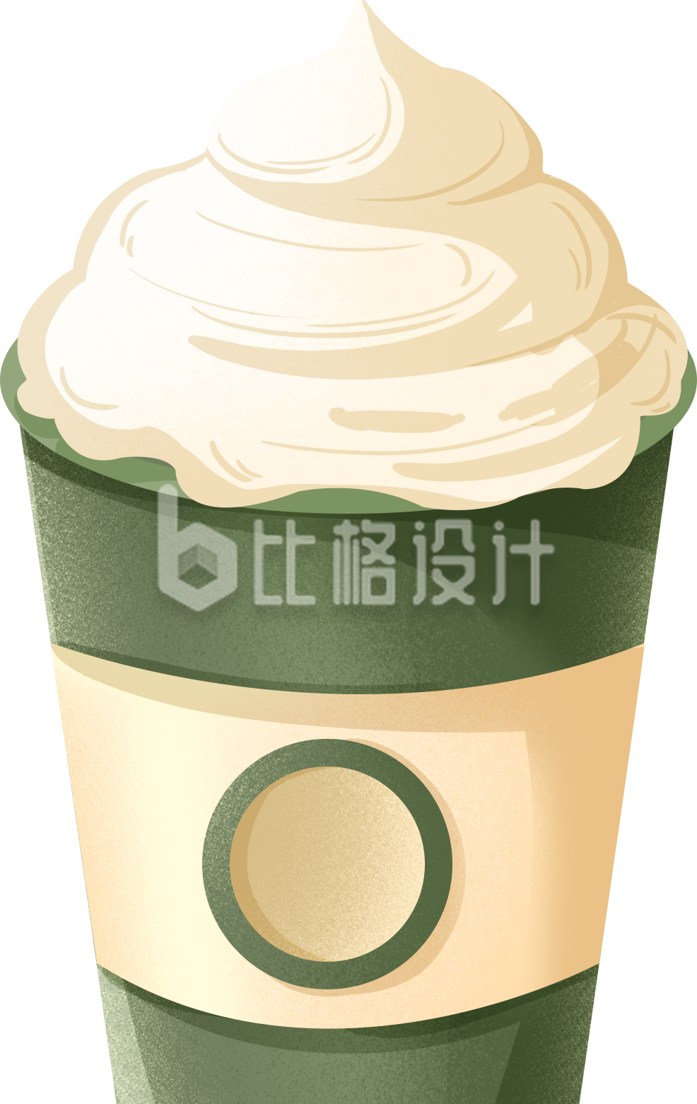 绿色奶茶冰淇淋促销宣传