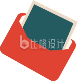 红色喜庆信封感谢信通知公告