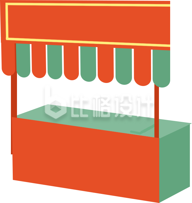 红色喜庆集市夜市活动插画