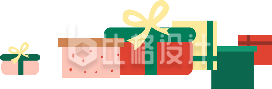 红色礼盒节日生日礼包福利优惠促销