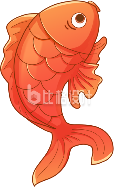 红色喜庆可爱春节好运锦鲤插画