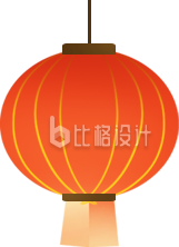 红色喜庆春节过年插画传统灯笼