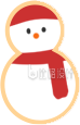 白色可爱雪人冬季冬至宣传