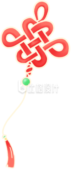 红色传统文化中国结喜庆