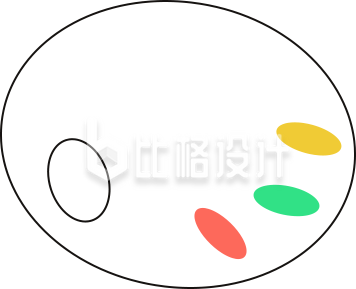 白色调色盘插画美术兴趣班招生