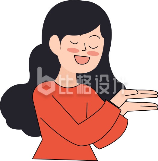 红色可爱女生趣味漫画插画 红色可爱女生趣味漫画插画