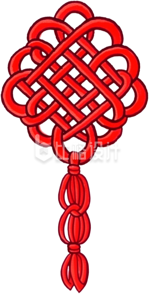 红色喜庆手绘中国结春节传统文化 红色喜庆手绘中国结春节传统文化
