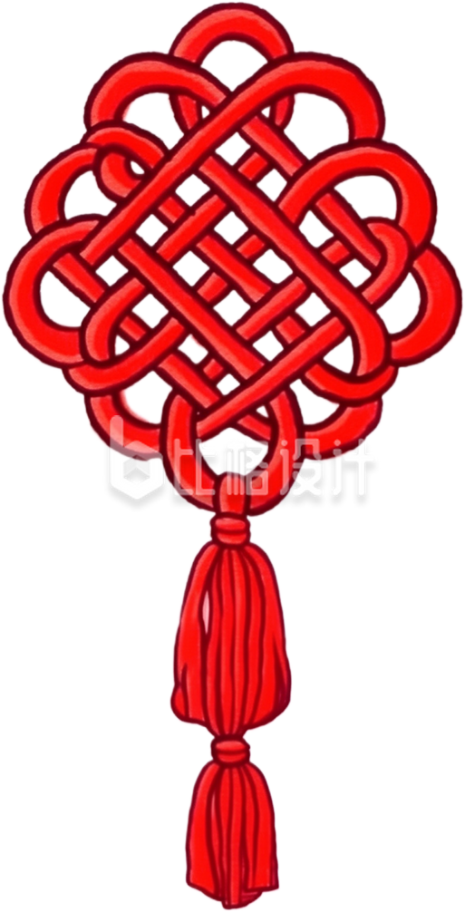 红色喜庆可爱中国结传统手工
