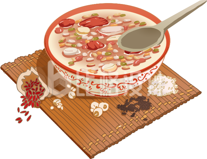 腊八节腊八粥插画