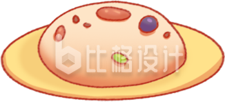 黄色餐饮美食插画