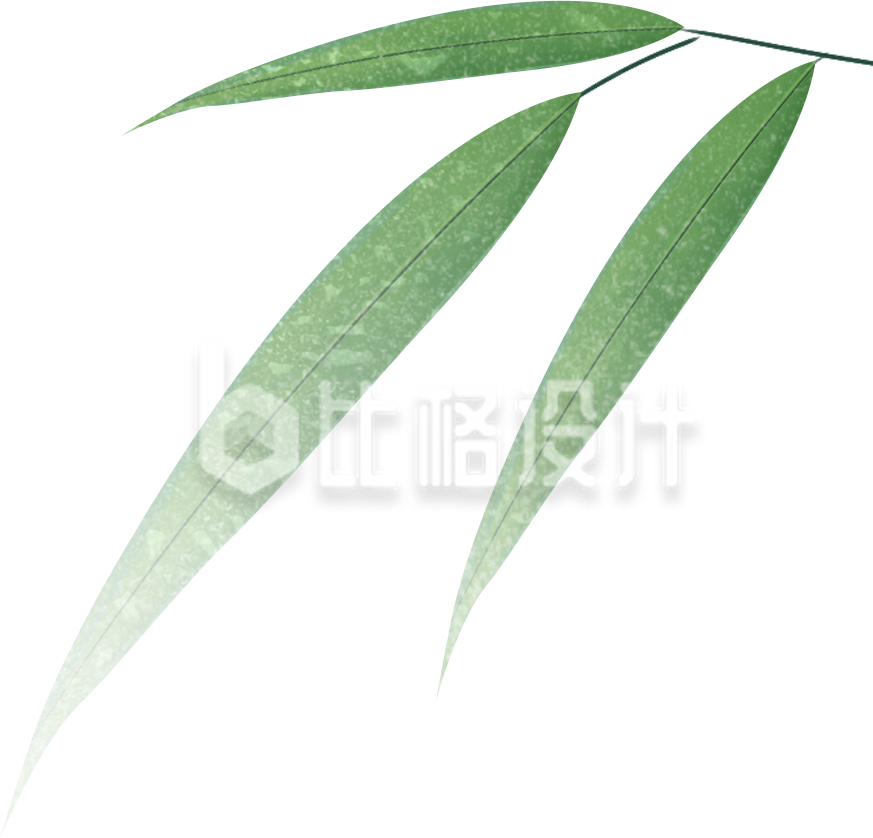 绿色竹叶插画