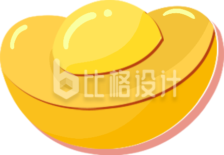 黄色手绘风金元宝财务理财 黄色手绘风金元宝财务理财