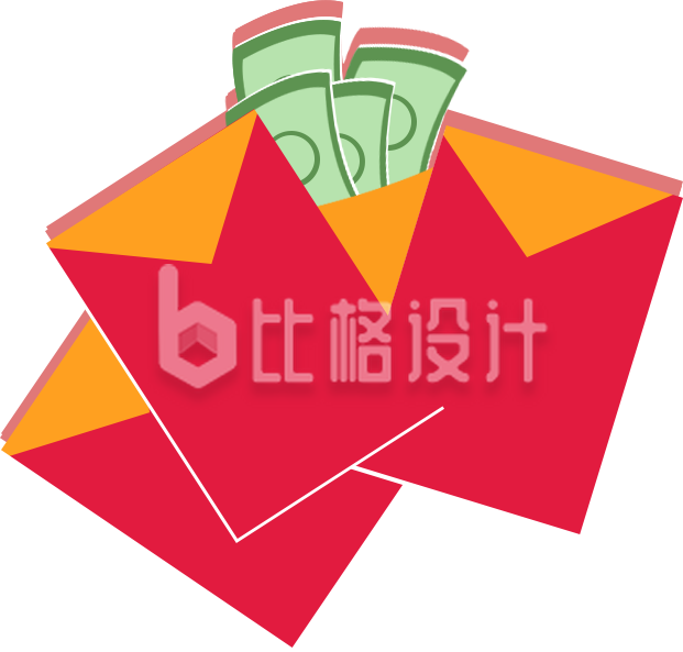 红色手绘风红包压岁钱新年除夕 红色手绘风红包压岁钱新年除夕