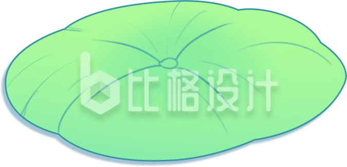 绿色荷叶插画夏至初夏