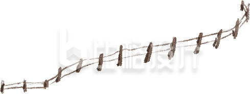黄色手绘风菜园栅栏