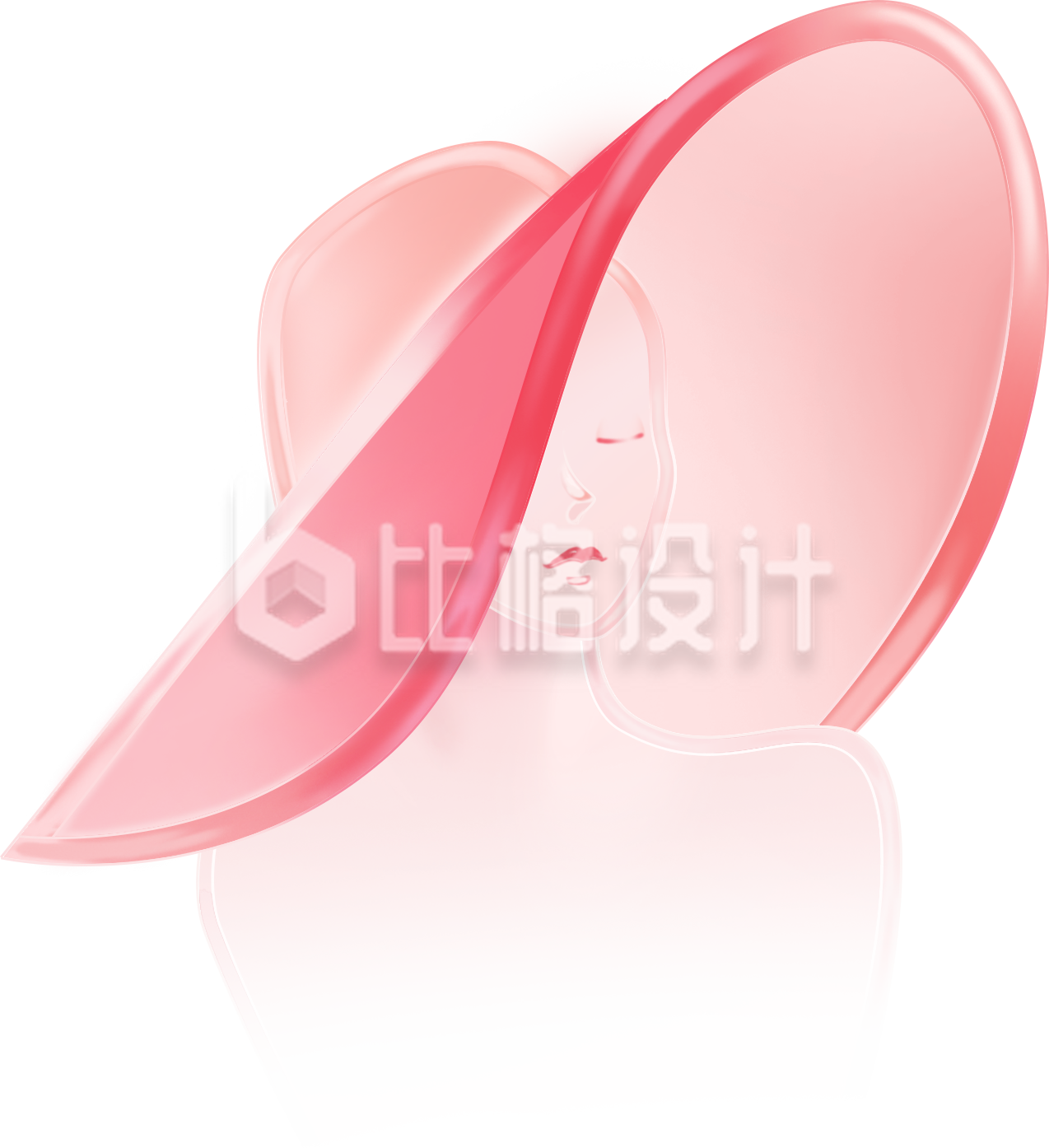粉色手绘风妇女节插画