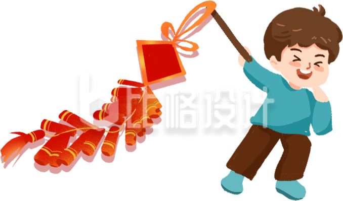 蓝色手绘风插画男孩