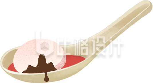 黄色手绘风元宵插画冬至元宵节春节