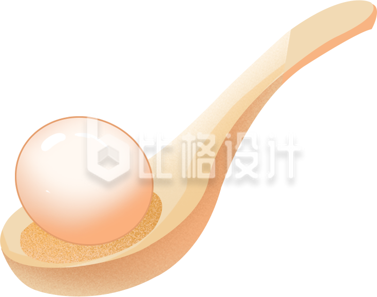 黄色手绘风汤圆插画春节冬至元宵节