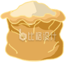 黄色手绘风大米插画丰收节