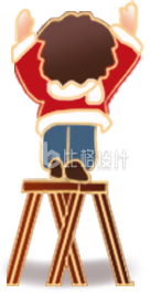 红色手绘风可爱男孩插画