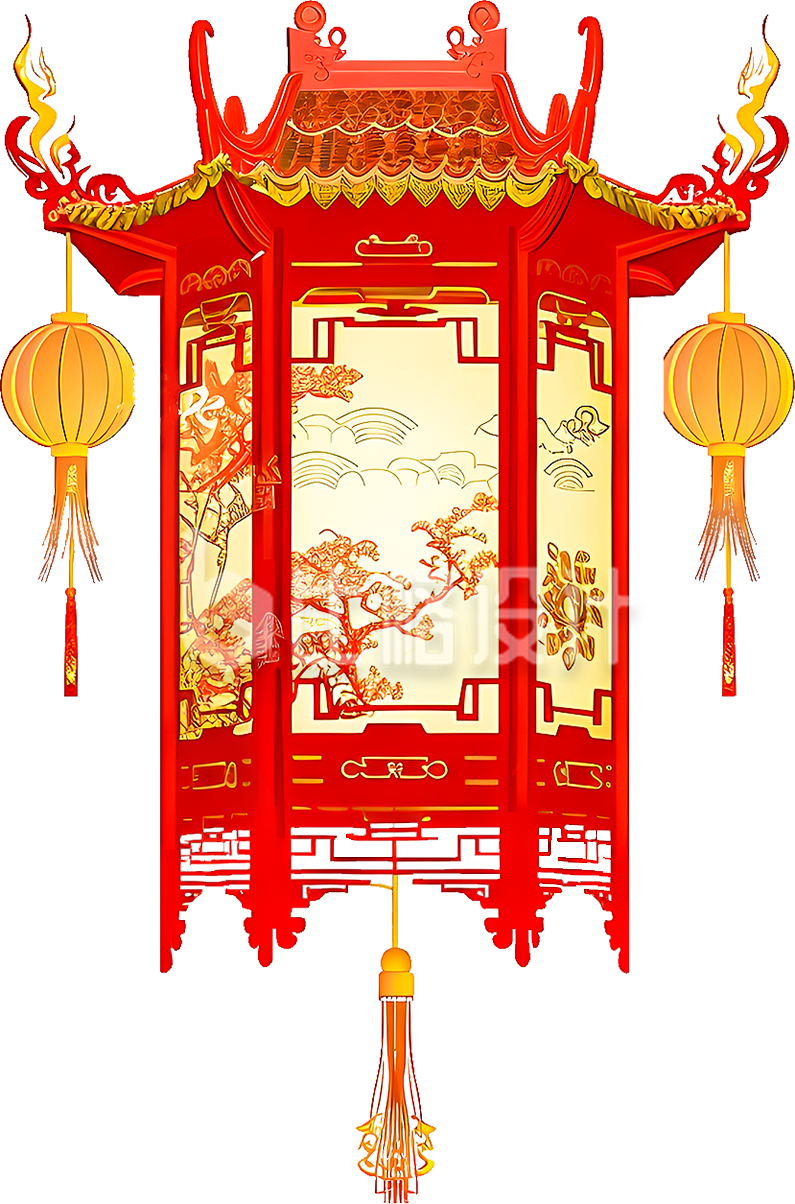 中式国风六角宫灯灯笼