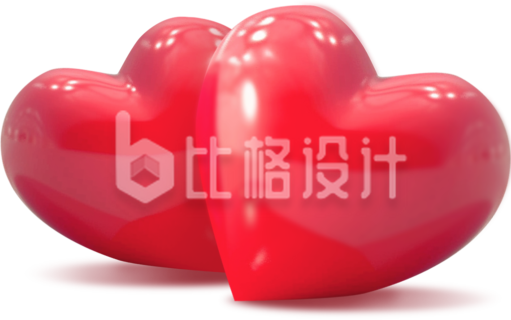 3D红色爱心