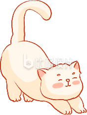 黄色可爱猫咪宠物萌宠插画