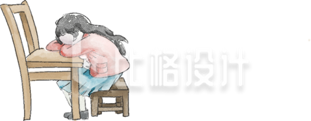 粉色手绘风女孩