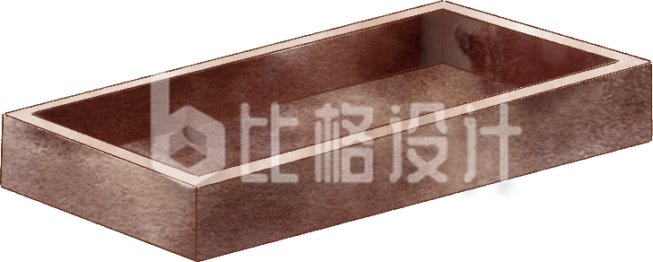 棕色手绘风木质托盘