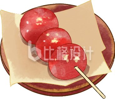 糖葫芦传统小吃插画