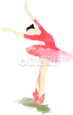 红色手绘风女孩芭蕾舞才艺兴趣班招生插画 红色手绘风女孩芭蕾舞才艺兴趣班招生插画