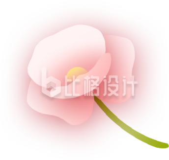 粉色手绘风花朵插画春天花店节日装饰
