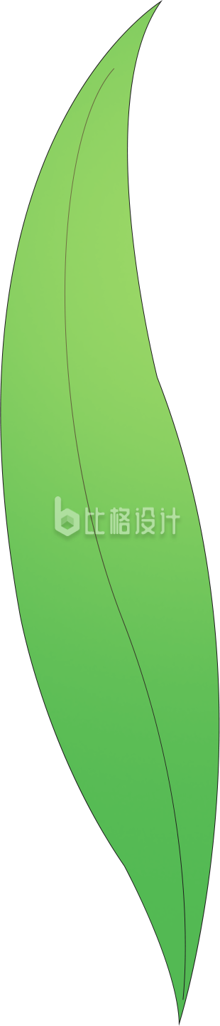 树叶植物手绘绿色
