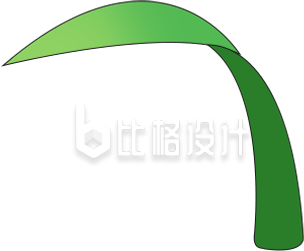 树叶植物手绘绿色