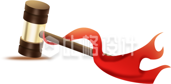 红色立体法槌315法治