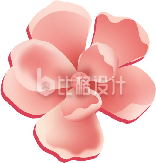 粉色手绘风花朵插画春天花店节日装饰