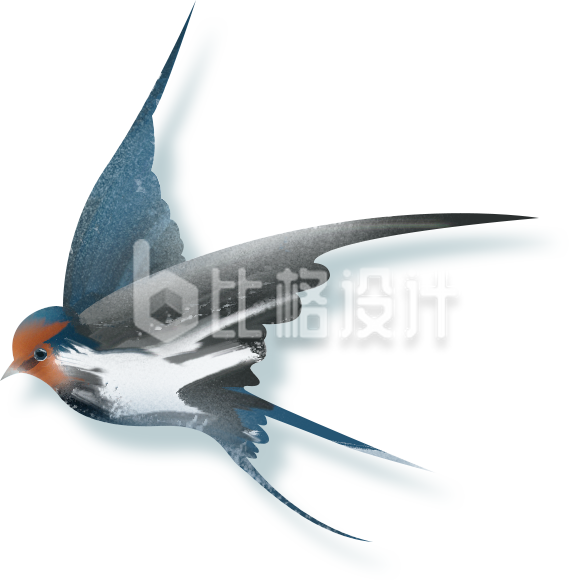 灰色手绘风燕子插画春天立春春分