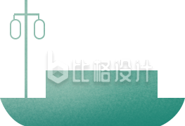 绿色船只剪影