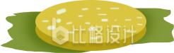 黄色手绘风传统小吃插画