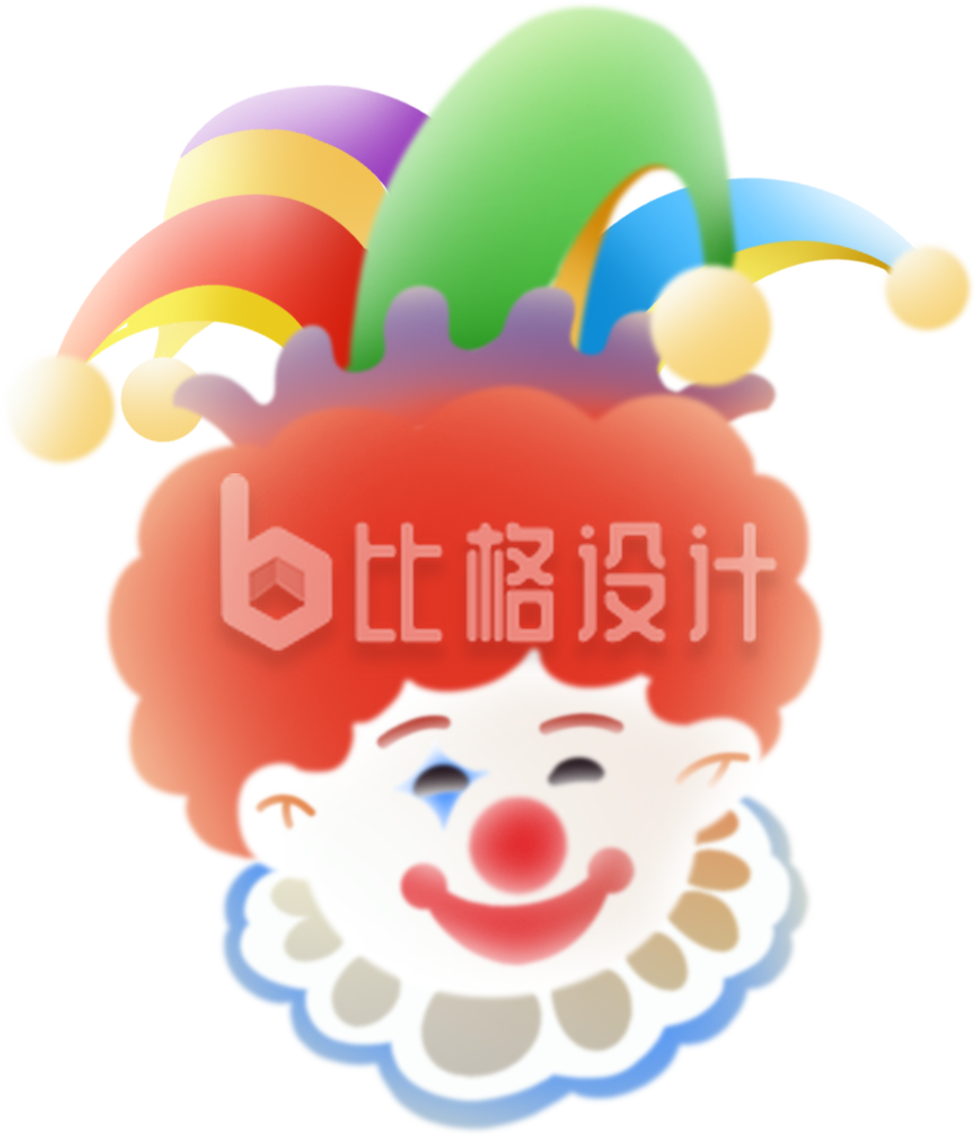 红色手绘可爱愚人节插画