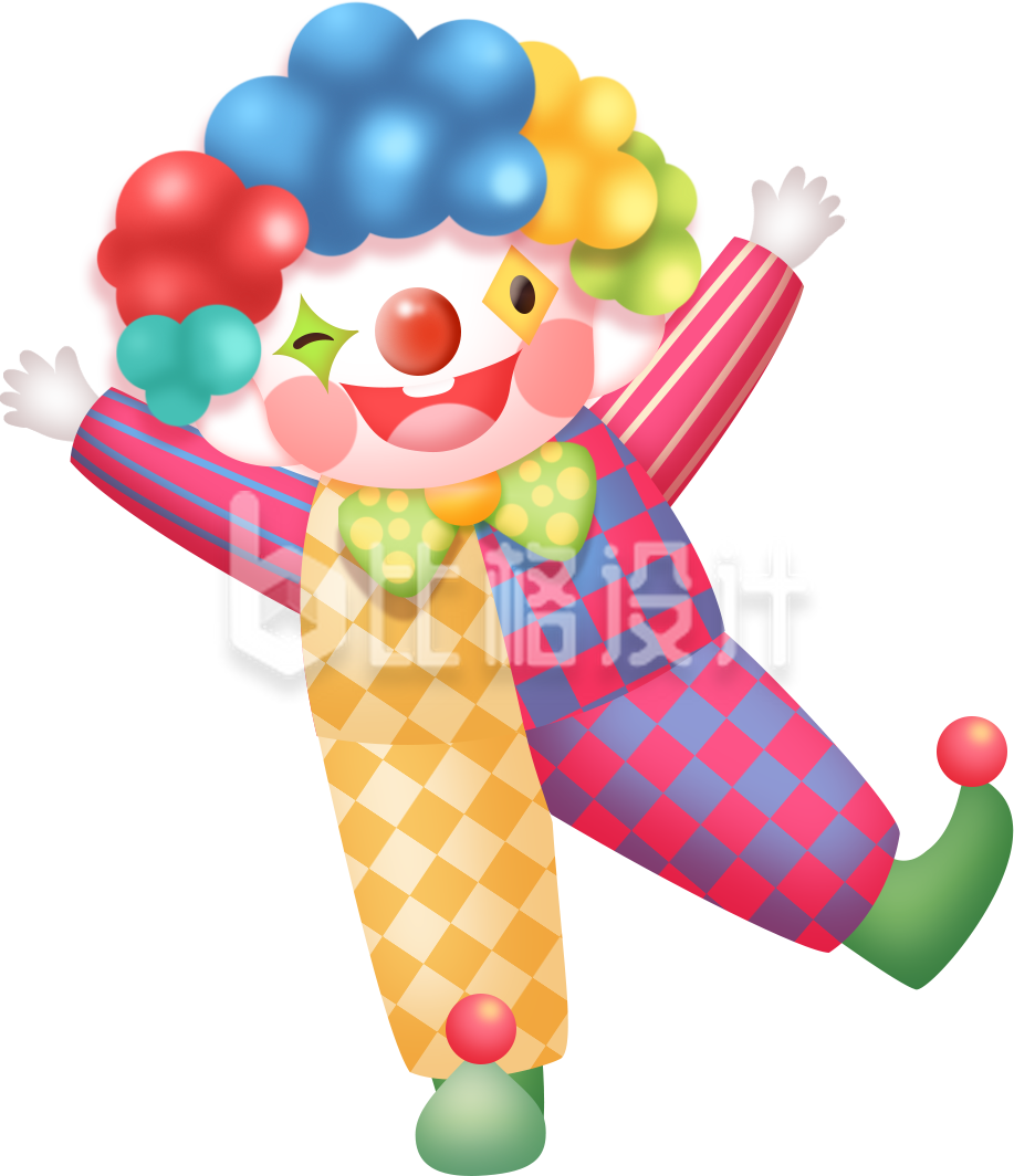 粉色手绘风愚人节插画