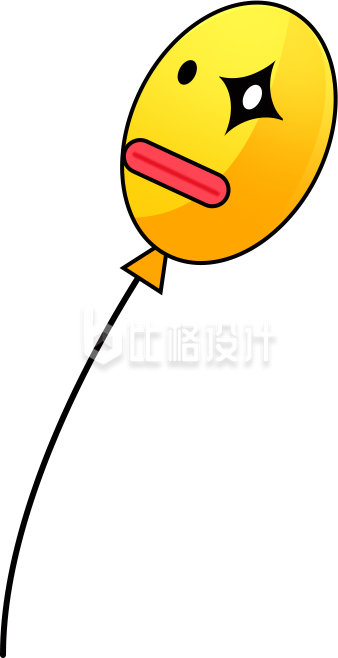 黄色手绘风愚人节气球插画
