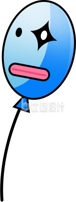 蓝色手绘风愚人节小丑气球插画 蓝色手绘风愚人节小丑气球插画