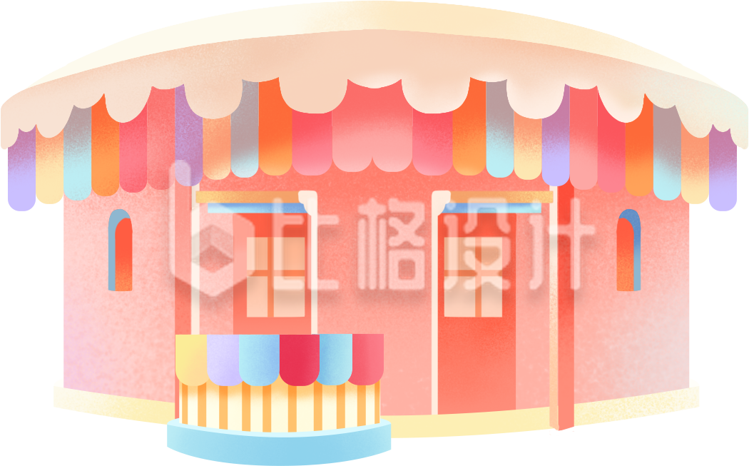 粉色手绘风儿童节游乐园插画 粉色手绘风儿童节游乐园插画