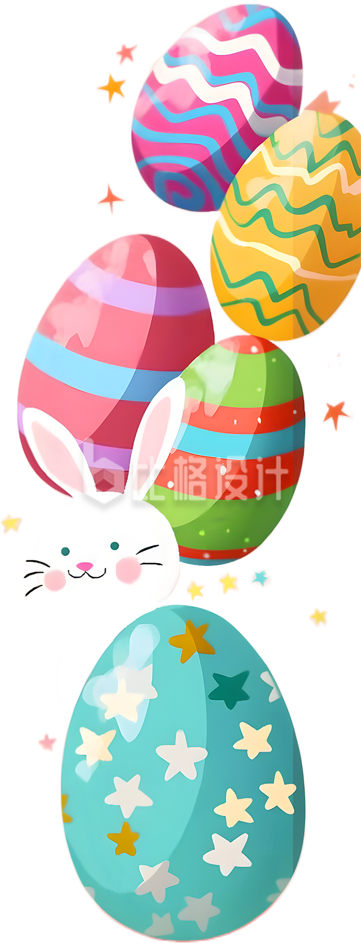 复活节彩蛋和兔子